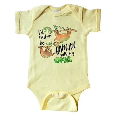 Inktastic Id Rather Be Hanging with my Oma- Cute Sloths Gift Baby Boy or Baby Girl Bodysuit
Inktastic Id Rather Be Hanging with my Oma- Cute Sloths Gift Baby Boy or Baby Girl Bodysuit