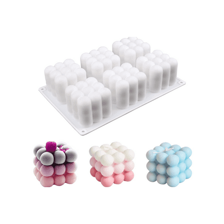 3D Bubble Candle Molds - Bubble Cube Silicone Mold for Candles Soap Making Bubble Cake Mold for Baking Dessert Mousse Cake Jelly Ice Cream
3D Bubble Candle Molds - Bubble Cube Silicone Mold for Candles Soap Making Bubble Cake Mold for Baking Dessert Mousse Cake Jelly Ice Cream
