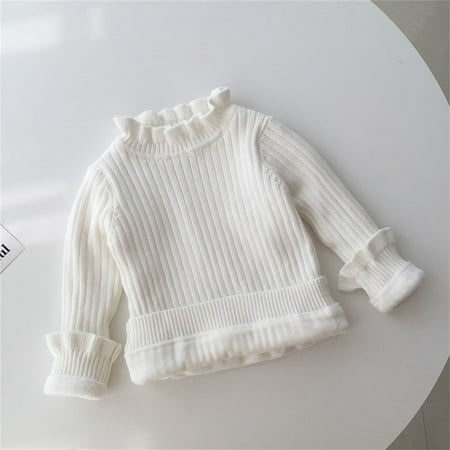 0-7 T Infant Fleece Sweater Baby Boy Girls Kids Ribbed Knitted Thicken Ruffle Neck& Cuffs Pullover Top-Little Boys/Girls Off-White 0-1 Years
0-7 T Infant Fleece Sweater Baby Boy Girls Kids Ribbed Knitted Thicken Ruffle Neck& Cuffs Pullover Top-Little Boys/Girls Off-White 0-1 Years