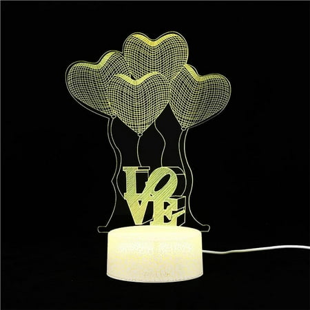 Thinsont 3D Hologram Love Heart Lamp Heart-shaped Balloon Acrylic Night light white
Thinsont 3D Hologram Love Heart Lamp Heart-shaped Balloon Acrylic Night light white