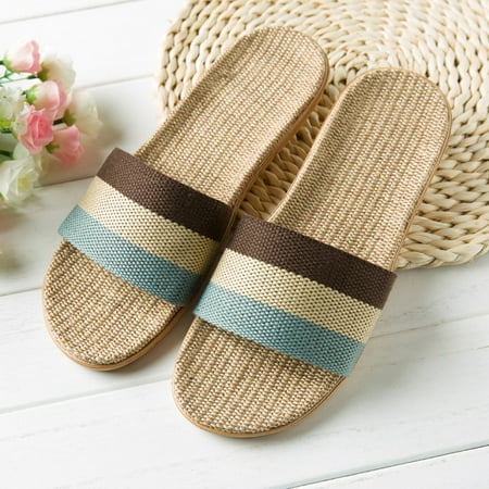 YOTAMI Women s Sandals Fashion 2022 Women s Fashion Anti-slip Linen Home Indoor Open Toe Flat Shoes Beach Slippers Blue
YOTAMI Women s Sandals Fashion 2022 Women s Fashion Anti-slip Linen Home Indoor Open Toe Flat Shoes Beach Slippers Blue