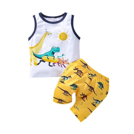 Ma&Baby Baby Boys Summer Shorts Set Kids Dinosaur Sleeveless 2Pcs Tank Top Shorts Outfit
Ma&Baby Baby Boys Summer Shorts Set Kids Dinosaur Sleeveless 2Pcs Tank Top Shorts Outfit