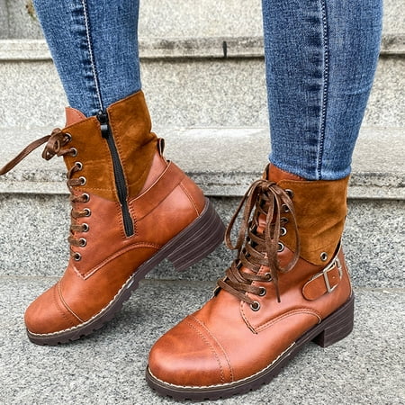 Midewhik Womens Ladies Squared Heel Vintage British Style Round Toe Zip Up Boots Shoes
Midewhik Womens Ladies Squared Heel Vintage British Style Round Toe Zip Up Boots Shoes
