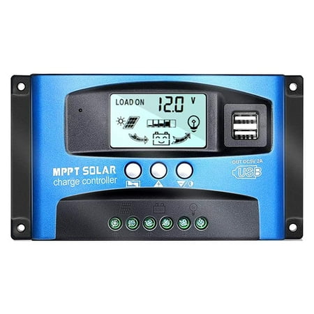 MPPT 12V/24V Auto Focus Tracking Solar Panel Regulator USB Port(100A)