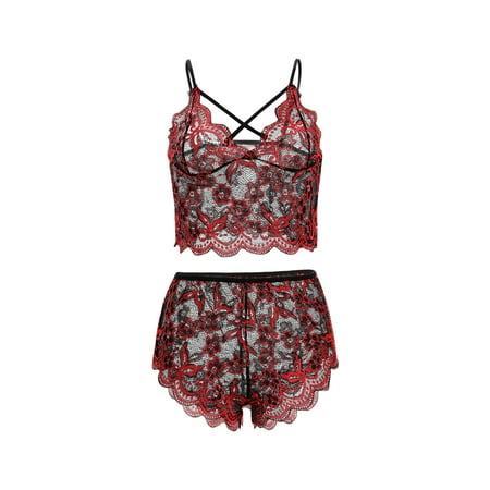 Women Sexy Lingerie Set Lace Floral V-neck Sleeveless Camisole Tops Briefs Underwear Nightwear Sexy Sets Plus SIze
Women Sexy Lingerie Set Lace Floral V-neck Sleeveless Camisole Tops Briefs Underwear Nightwear Sexy Sets Plus SIze