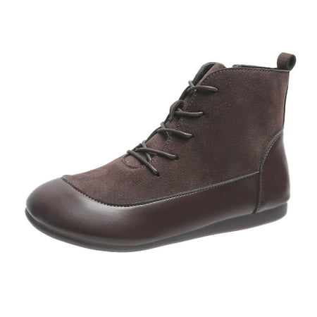 TAIAOJING Women s Ankle Boots Soft Soled High Top Round Toe Toed Comfortable Boots Zipper Lace Up Side Flat Soled Shoes Boots Zapatillas
TAIAOJING Women s Ankle Boots Soft Soled High Top Round Toe Toed Comfortable Boots Zipper Lace Up Side Flat Soled Shoes Boots Zapatillas