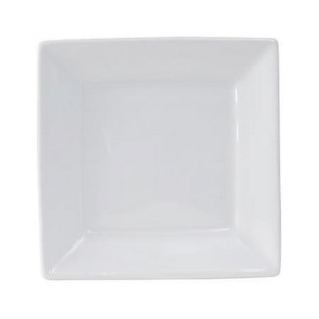 Tuxton GSP-002 Square Plate 6 in. X 6 in. Porcelain White - 2 Dozen