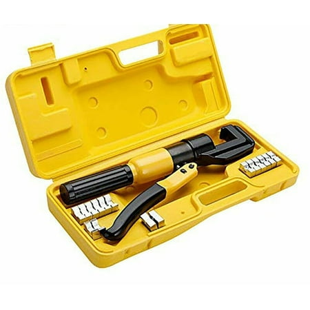 10 Ton Hydraulic Crimper Crimping Tool Wire Battery Cable Lug Terminal W/ 8 Dies
10 Ton Hydraulic Crimper Crimping Tool Wire Battery Cable Lug Terminal W/ 8 Dies
