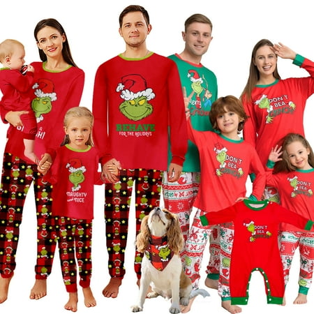 LUXI Matching Family Pajamas Sets Christmas PJ s Letter Print Top and Plaid Pants Jammies Sleepwear
LUXI Matching Family Pajamas Sets Christmas PJ s Letter Print Top and Plaid Pants Jammies Sleepwear