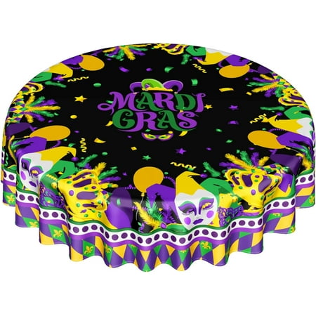 Round Tablecloth for Mardi Gras Party Masquerade Carnival Celebration Mask Balloon Holiday Table Clothes 60 inch Table Cover Dining Table Decoration
Round Tablecloth for Mardi Gras Party Masquerade Carnival Celebration Mask Balloon Holiday Table Clothes 60 inch Table Cover Dining Table Decoration