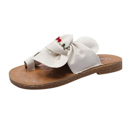 Tangnade Ladies daily all-match casual shoes Women s Ladies Casual Bowknot Toe Ring Sandals Flat Slippers Beach Shoes White 41
Tangnade Ladies daily all-match casual shoes Women s Ladies Casual Bowknot Toe Ring Sandals Flat Slippers Beach Shoes White 41