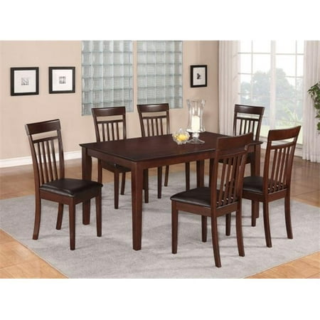 CAP5S-MAH-LC 5 Piece dining table set for 4 Set - Dining room table and 4 Dining Chairs