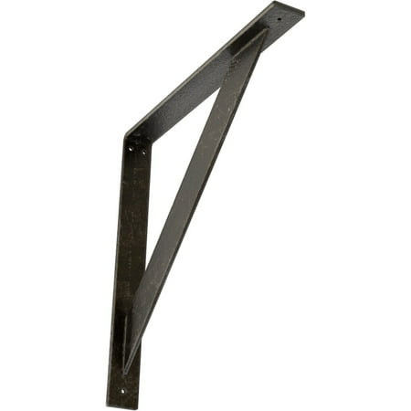 Ekena Millwork 2 W x 18 D x 18 H Traditional Steel Bracket Antiqued Warm Silver