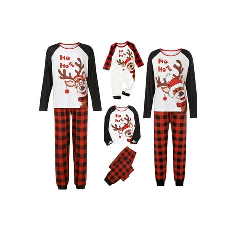 DuAnyozu Family Matching Nightwear Set Christmas Elk Print Tops Plaid Pajamas Trousers
DuAnyozu Family Matching Nightwear Set Christmas Elk Print Tops Plaid Pajamas Trousers