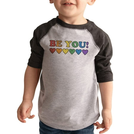 7 ate 9 Apparel Kids Pride Shirts - Be You! Rainbow Hearts Grey Shirt 18 Months 
7 ate 9 Apparel Kids Pride Shirts - Be You! Rainbow Hearts Grey Shirt 18 Months