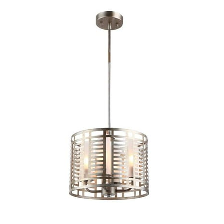 CHLOE Lighting AVERY Industrial 4 Lights Antique Silver Ceiling Pendant 12" Wide