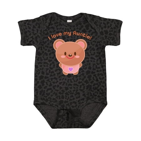Inktastic I Love My Auntie- Cute Baby Bear Gift Baby Boy or Baby Girl Bodysuit