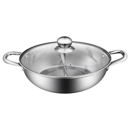 BESTONZON Multifunctional Stainless Steel Double Hot Pot Cookware Non-stick Cooking Pots With Glass Lid
BESTONZON Multifunctional Stainless Steel Double Hot Pot Cookware Non-stick Cooking Pots With Glass Lid