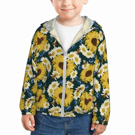 Sun Hoodie for Kids Sunflowers Yellow White Long Sleeve Swim Fishing Shirts Sun Protection Zip Up Jacket Clothing Athletic Hoodie
Sun Hoodie for Kids Sunflowers Yellow White Long Sleeve Swim Fishing Shirts Sun Protection Zip Up Jacket Clothing Athletic Hoodie