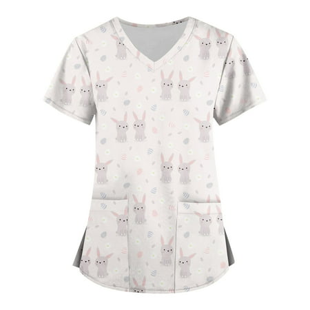 QWERTYU Scrubs Top for Women Pockets Casual Uniform Professionals V Neck Nursing Scrubs Holiday Short Sleeve T Shirt Beige S
QWERTYU Scrubs Top for Women Pockets Casual Uniform Professionals V Neck Nursing Scrubs Holiday Short Sleeve T Shirt Beige S