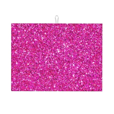 Cauagu Dish Drying Mat 24*18 inch Absorbent Dish Drainer Kitchen Counter Dish Drying Pad for Countertops Sinks Draining Racks( Rose Red Glitter)
Cauagu Dish Drying Mat 24*18 inch Absorbent Dish Drainer Kitchen Counter Dish Drying Pad for Countertops Sinks Draining Racks( Rose Red Glitter)
