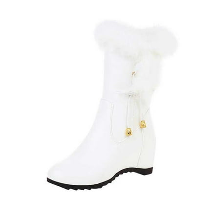 Mackneog Ladies Solid Plush Side Zipper Inside High Wedge Heel Short Cotton Boots Gift on Clearance
Mackneog Ladies Solid Plush Side Zipper Inside High Wedge Heel Short Cotton Boots Gift on Clearance