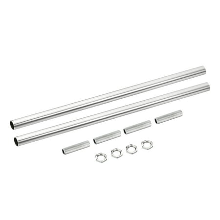 

Uxcell M10 Thread 11.8 Coupling Nut with Pipe Hex Nut Threaded Extension Rod Kit Silver 2 Set