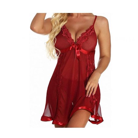 Women s Plus Size Sexy Lingerie Embroidered Sexy Sling Comfortable Pajamas M