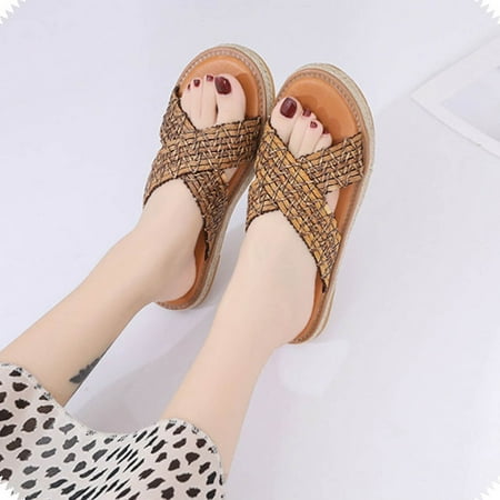 AXXD Sandals Women Summer New Style Comfortable Trend Casual Woven Women s Flat-bottomed Slippers(7 Coffee)
AXXD Sandals Women Summer New Style Comfortable Trend Casual Woven Women s Flat-bottomed Slippers(7 Coffee)