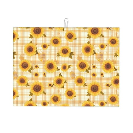 Jgfou Coffee Plaid Sunflower Print Dish Drying Mat Large Dish Drying Mats for Kitchen Counter Easy Clean Dish Mat Kitchen Drying Mat 18 x24
Jgfou Coffee Plaid Sunflower Print Dish Drying Mat Large Dish Drying Mats for Kitchen Counter Easy Clean Dish Mat Kitchen Drying Mat 18 x24