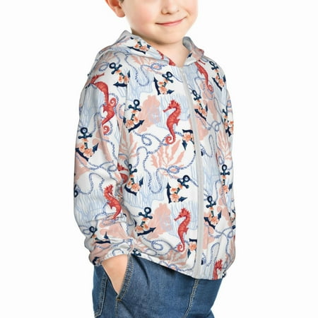 Uemuo Sea Horse And Corals Pattern Rash Guard for Boys Girls Long Sleeve Swim Shirts UPF 50+ UV Sun Protection Hooded Fishing Shirt with Pocket for Kid-18 Months
Uemuo Sea Horse And Corals Pattern Rash Guard for Boys Girls Long Sleeve Swim Shirts UPF 50+ UV Sun Protection Hooded Fishing Shirt with Pocket for Kid-18 Months