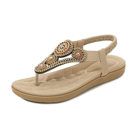 Lyinloo Summer Bohemian Sandals Women Flat Sole Casual Flat Big Size Flip Flops Shoes Beige 40
Lyinloo Summer Bohemian Sandals Women Flat Sole Casual Flat Big Size Flip Flops Shoes Beige 40