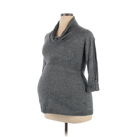 Pre-Owned Oh Baby By Motherhood Women s Size L Maternity Turtleneck Sweater
