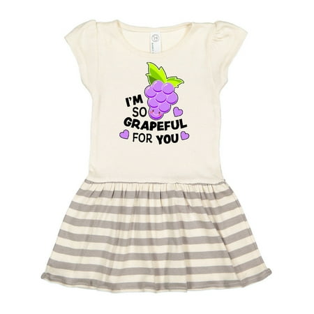 Inktastic Im So Grapeful For You with Cute Grapes Gift Toddler Girl Dress