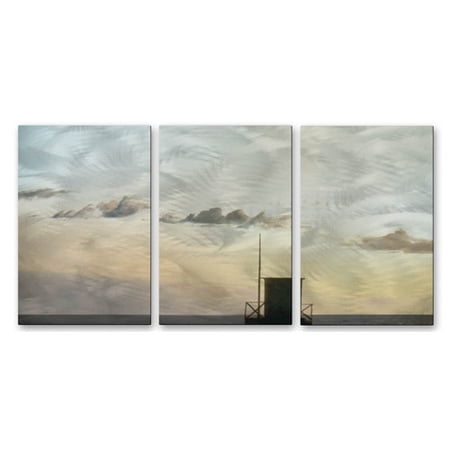 All My Walls 'Beach 1' by Relja Penezic 3 Piece Graphic Art Plaque Set