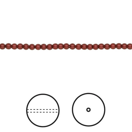 Pearl Crystal Passions bordeaux 2mm round (5810). Sold per pkg of 100.