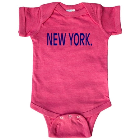 Inktastic New York in Blue Text Gift Baby Boy or Baby Girl Bodysuit
