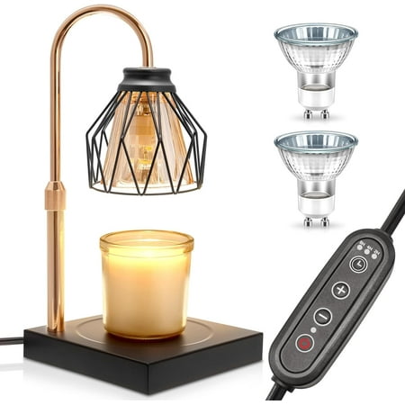 Candle Warmer Lamp Adjustable Height with Stepless Dimming - Home Decor Lamp for Jar Candles Metal Candle Lamp (Black) - No Flame Scented Candle Warmer with 2 Bulbs
Candle Warmer Lamp Adjustable Height with Stepless Dimming - Home Decor Lamp for Jar Candles Metal Candle Lamp (Black) - No Flame Scented Candle Warmer with 2 Bulbs