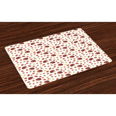 Mushroom Placemats Set of 4 Cute Autumn Inspired Pattern with Natural Elements Hedgehogs Acorns and Apples Washable Fabric Place Mats for Dining Room Kitchen Table Decor Multicolor by Ambesonne
Mushroom Placemats Set of 4 Cute Autumn Inspired Pattern with Natural Elements Hedgehogs Acorns and Apples Washable Fabric Place Mats for Dining Room Kitchen Table Decor Multicolor by Ambesonne