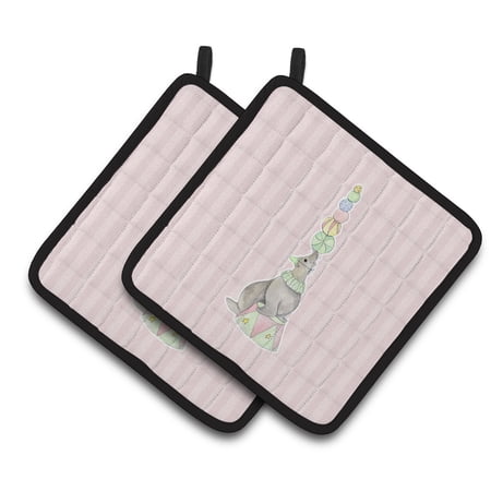 Caroline's Treasures Circus Seal Pair of Pot Holders