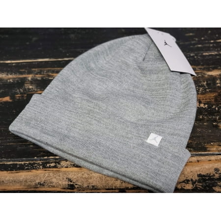 Jordan Cuff-Fold Light Gray Jumpman DJ6048-091 Signature Beanie Hat