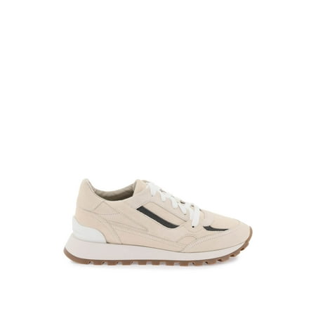 Brunello Cucinelli Suede Sneakers With Monili Insets Women