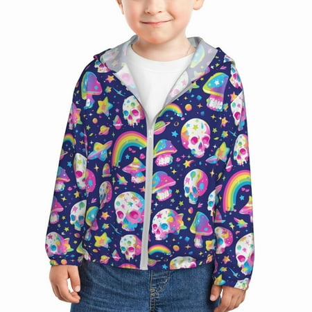 Sun Hoodie for Kids Skull mushroom rainbow space Long Sleeve Swim Fishing Shirts Sun Protection Zip Up Jacket Clothing Athletic Hoodie
Sun Hoodie for Kids Skull mushroom rainbow space Long Sleeve Swim Fishing Shirts Sun Protection Zip Up Jacket Clothing Athletic Hoodie