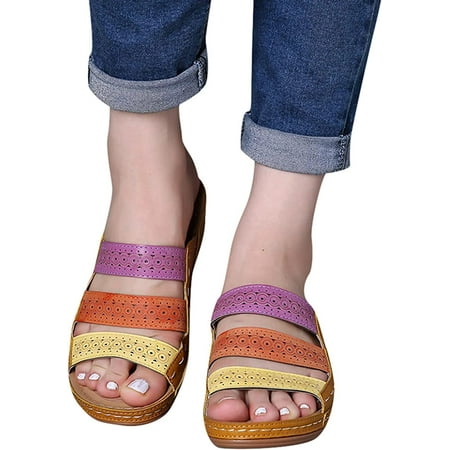 Womens Sandals Dressy Womens Sandals Orthopedic Open Toe Sandals Retro Anti Slip Comfy Breathable Shoes