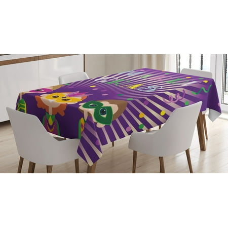 New Orleans Tablecloth Fat Tuesday Mardi Grass Party Starburst Pattern Figures with Harlequin Masks Rectangular Table Cover for Dining Room Kitchen 52 X 70 Inches Multicolor by Ambesonne
New Orleans Tablecloth Fat Tuesday Mardi Grass Party Starburst Pattern Figures with Harlequin Masks Rectangular Table Cover for Dining Room Kitchen 52 X 70 Inches Multicolor by Ambesonne