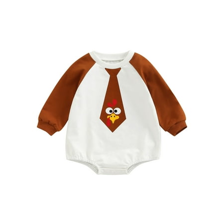Meihuida Baby Girl Boys Romper Long Sleeve Round Neck Thanksgiving Day Cartoon Print Loose Short Romper
Meihuida Baby Girl Boys Romper Long Sleeve Round Neck Thanksgiving Day Cartoon Print Loose Short Romper