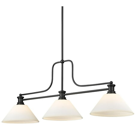 Z-Lite 725-3-Amo14 Melange 3 Light 14 Wide Linear Pendant - Black