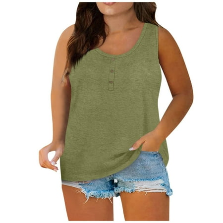 YDKZYMD Business Casual Tops for Women Cute Plus Size Crew Neck Workout Clothes for Women Basic Solid Color Maternity Sleeveless Tank Tops Plus Size Business Shirts Army Green 2XL
YDKZYMD Business Casual Tops for Women Cute Plus Size Crew Neck Workout Clothes for Women Basic Solid Color Maternity Sleeveless Tank Tops Plus Size Business Shirts Army Green 2XL