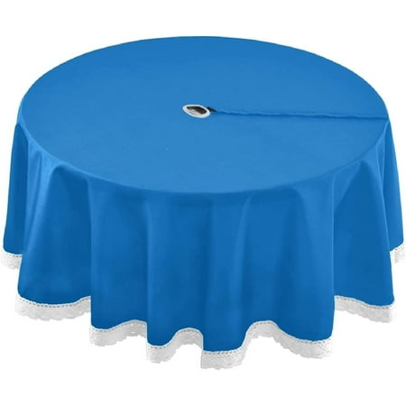 Blue Solid Color Round Table Cloth Heat Resistant Table Cover with Umbrella Hole and Zipper for Outdoor Camping Picnic Party BBQ 60 Inch
Blue Solid Color Round Table Cloth Heat Resistant Table Cover with Umbrella Hole and Zipper for Outdoor Camping Picnic Party BBQ 60 Inch