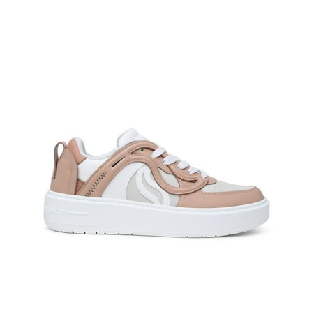 STELLA McCARTNEY S WAVE 1 SNEAKERS IN A POWDER POLYESTER BLEND